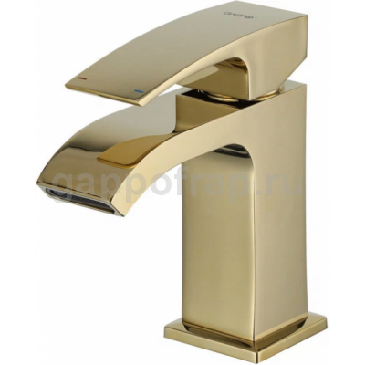 Смеситель для раковины Gappo G1007-3, золото