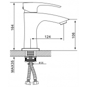 Смеситель для раковины Gappo G1007-13, золото