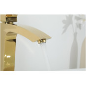 Смеситель для раковины высокий Gappo G1007-32, золото