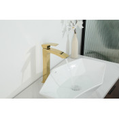 Смеситель для раковины высокий Gappo G1007-32, золото