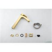 Смеситель для раковины высокий Gappo G1007-32, золото