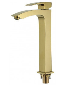 Смеситель для раковины высокий Gappo G1007-32, золото