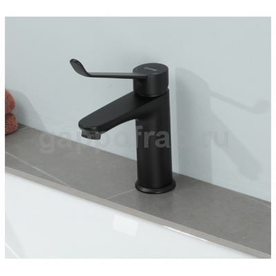 Смеситель для раковины Gappo G1021-6, чёрный