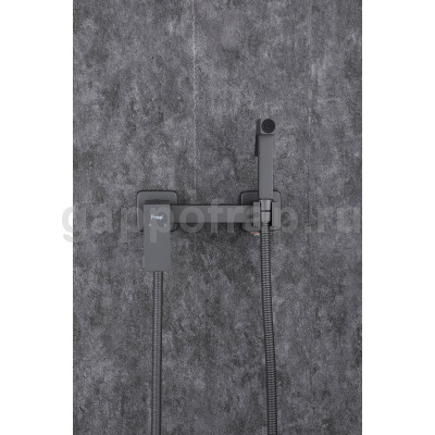 Смеситель с гигиеническим душем F7504-9, оружейная сталь Смеситель с гигиеническим душем F7504-9, оружейная сталь