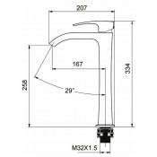 Смеситель для раковины Gappo G1007-81, хром