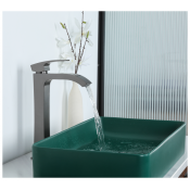 Смеситель для раковины высокий Gappo G1007-89, оружейная сталь