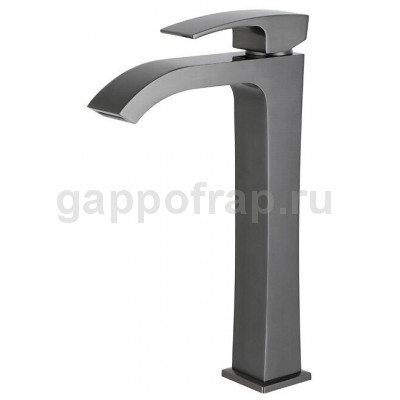 Смеситель для раковины высокий Gappo G1007-89, оружейная сталь