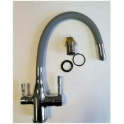 Смеситель для кухни с подключением фильтра для питьевой воды Frap F4396, серый/хром Смеситель для кухни с подключением фильтра для питьевой воды Frap F4396, серый/хром