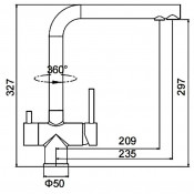 Смеситель для кухни с подключением фильтра для питьевой воды Frap F43899-3, сатин Смеситель для кухни с подключением фильтра для питьевой воды Frap F43899-3, сатин