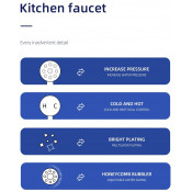 Смеситель для кухни с подключением фильтра для питьевой воды Frap F43899-3, сатин Смеситель для кухни с подключением фильтра для питьевой воды Frap F43899-3, сатин