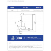 Смеситель для кухни с подключением фильтра для питьевой воды Frap F43899-3, сатин Смеситель для кухни с подключением фильтра для питьевой воды Frap F43899-3, сатин