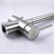 Смеситель для кухни с подключением фильтра для питьевой воды Frap F43899-3, сатин Смеситель для кухни с подключением фильтра для питьевой воды Frap F43899-3, сатин