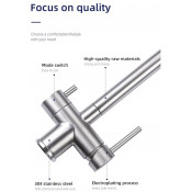 Смеситель для кухни с подключением фильтра для питьевой воды Frap F43899-3, сатин Смеситель для кухни с подключением фильтра для питьевой воды Frap F43899-3, сатин