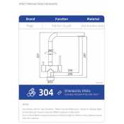 Смеситель для кухни F43899-36 с подключением фильтра для питьевой воды, черный