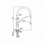 Смеситель для кухни Frap F4369 с подключением фильтра для питьевой воды, черный/хром
