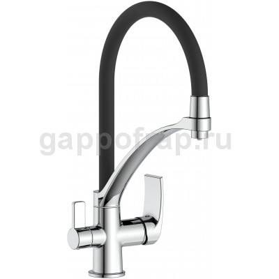 Смеситель для кухни Frap F4369 с подключением фильтра для питьевой воды, черный/хром