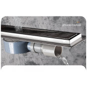 Душевой трап Gappo G84007-4 70*400, сатин Душевой трап Gappo G84007-4 70*400, сатин