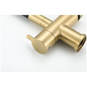 Смеситель для кухни с подключением фильтра питьевой воды Gappo G4398-33, бронза+черный Смеситель для кухни с подключением фильтра питьевой воды Gappo G4398-33, бронза+черный