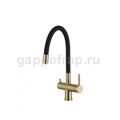 Смеситель для кухни с подключением фильтра питьевой воды Gappo G4398-33, бронза+черный Смеситель для кухни с подключением фильтра питьевой воды Gappo G4398-33, бронза+черный