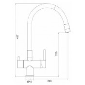 Смеситель для кухни с подключением фильтра питьевой воды Gappo G4398-39, оружейная сталь/чёрный Смеситель для кухни с подключением фильтра питьевой воды Gappo G4398-39, оружейная сталь/чёрный