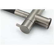 Смеситель для кухни с подключением фильтра питьевой воды Gappo G4398-39, оружейная сталь/чёрный Смеситель для кухни с подключением фильтра питьевой воды Gappo G4398-39, оружейная сталь/чёрный