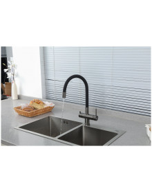 Смеситель для кухни с подключением фильтра питьевой воды Gappo G4398-39, оружейная сталь/чёрный Смеситель для кухни с подключением фильтра питьевой воды Gappo G4398-39, оружейная сталь/чёрный