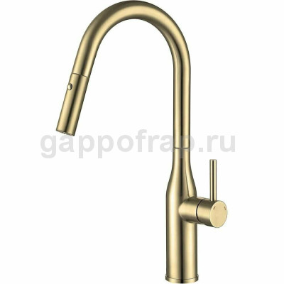 Смеситель для кухни, с выдвижным изливом Gappo G4398-43, сатин золотой