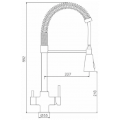 Смеситель для кухни Gappo G4398-66 с подключением фильтра питьевой воды c гибкиv изливом, черный Смеситель для кухни Gappo G4398-66 с подключением фильтра питьевой воды c гибкиv изливом, черный