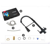 Смеситель для кухни Gappo G4398-66 с подключением фильтра питьевой воды c гибкиv изливом, черный Смеситель для кухни Gappo G4398-66 с подключением фильтра питьевой воды c гибкиv изливом, черный