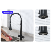Смеситель для кухни Gappo G4398-66 с подключением фильтра питьевой воды c гибкиv изливом, черный Смеситель для кухни Gappo G4398-66 с подключением фильтра питьевой воды c гибкиv изливом, черный