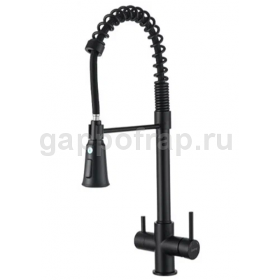 Смеситель для кухни Gappo G4398-66 с подключением фильтра питьевой воды c гибкиv изливом, черный Смеситель для кухни Gappo G4398-66 с подключением фильтра питьевой воды c гибкиv изливом, черный