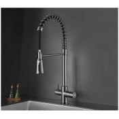 Смеситель для кухни Gappo G4398-69 с подключением фильтра питьевой воды c гибкиv изливом, оружейная сталь Смеситель для кухни Gappo G4398-69 с подключением фильтра питьевой воды c гибкиv изливом, оружейная сталь