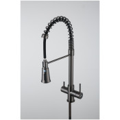 Смеситель для кухни Gappo G4398-69 с подключением фильтра питьевой воды c гибкиv изливом, оружейная сталь Смеситель для кухни Gappo G4398-69 с подключением фильтра питьевой воды c гибкиv изливом, оружейная сталь