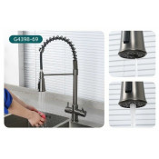 Смеситель для кухни Gappo G4398-69 с подключением фильтра питьевой воды c гибкиv изливом, оружейная сталь Смеситель для кухни Gappo G4398-69 с подключением фильтра питьевой воды c гибкиv изливом, оружейная сталь