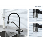 Смеситель для кухни с фильтром питьевой воды Gappo G4398-80, черный/хром Смеситель для кухни с фильтром питьевой воды Gappo G4398-80, черный/хром