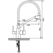 Смеситель для кухни с фильтром питьевой воды Gappo G4398-80, черный/хром Смеситель для кухни с фильтром питьевой воды Gappo G4398-80, черный/хром