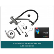 Смеситель для кухни с фильтром питьевой воды Gappo G4398-80, черный/хром Смеситель для кухни с фильтром питьевой воды Gappo G4398-80, черный/хром