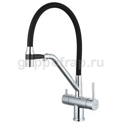 Смеситель для кухни с фильтром питьевой воды Gappo G4398-80, черный/хром Смеситель для кухни с фильтром питьевой воды Gappo G4398-80, черный/хром