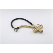 Смеситель для кухни Gappo G4398-83 с подключением фильтра питьевой воды, черный/золото Смеситель для кухни Gappo G4398-83 с подключением фильтра питьевой воды, черный/золото