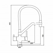 Смеситель для кухни Gappo G4398-83 с подключением фильтра питьевой воды, черный/золото