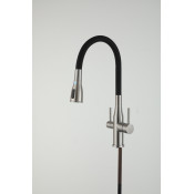 Смеситель для кухни Gappo G4399-65 с подключением фильтра питьевой воды, сатин/черный Смеситель для кухни Gappo G4399-65 с подключением фильтра питьевой воды, сатин/черный