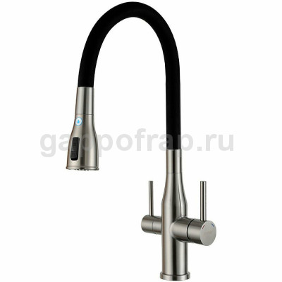 Смеситель для кухни Gappo G4399-65 с подключением фильтра питьевой воды, сатин/черный Смеситель для кухни Gappo G4399-65 с подключением фильтра питьевой воды, сатин/черный