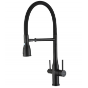 Смеситель для кухни Gappo G4399-76 подключением фильтра питьевой воды, черный Смеситель для кухни Gappo G4399-76 подключением фильтра питьевой воды, черный
