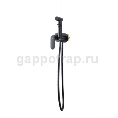 Встраиваемый смеситель с гигиеническим душем Frap F2085-6, черный матовый Встраиваемый смеситель с гигиеническим душем Frap F2085-6, черный матовый