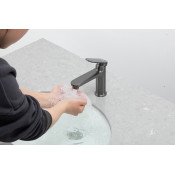 Смеситель для раковины Frap F1085-9, оружейная сталь