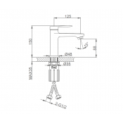 Смеситель для раковины FRAP F1085, хром Смеситель для раковины FRAP F1085, хром