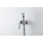 Встраиваемый смеситель с гигиеническим душем Frap F2085, хром