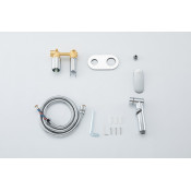 Встраиваемый смеситель с гигиеническим душем Frap F2085, хром