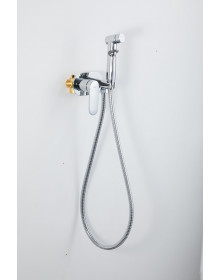 Встраиваемый смеситель с гигиеническим душем Frap F2085, хром