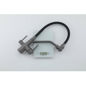 Смеситель для кухни Frap F43550-7 с подключением фильтра питьевой воды, графит